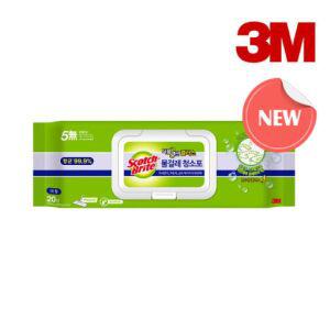3M 스카치브라이트 물걸레 청소포 더블액션 플러스 (대형 20매입) 6387