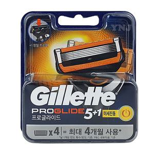 질레트 퓨전 프로글라이드 파워 면도날 4입 정품