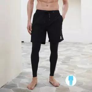 [하프클럽/베이직 엘르]베이직엘르 남성인 워터레깅스 반바지일체형 비치팬츠 BEM-S928K