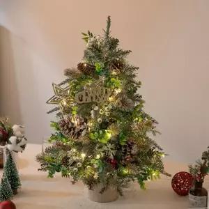 [텐바이텐]크리스마스 미니트리 화분 완제품 LED 비취솔 그린 60cm 장식