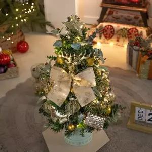 [텐바이텐]크리스마스 미니트리 화분 완제품 풀세트 LED 그린잎 60cm