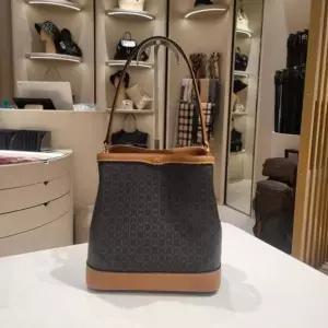 [닥스](강남점)DCBA4E863W3[SAINT BARNET]브라운 바넷 DD패턴 가죽배색 미디움 버킷백