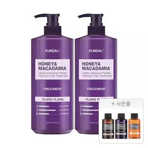 쿤달 네이처 트리트먼트 일랑일랑 1058ml, 2개+증정(샴푸 일랑일랑 100ml+트리트먼트 일랑일랑 100ml+바디워시 일랑일랑 100ml 각 1개 (총 3개))