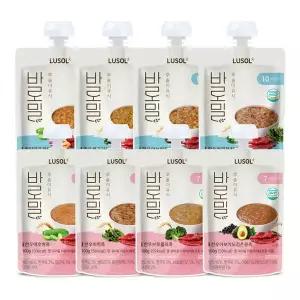 [보리보리/루솔]짜먹는 이유식 실온이유식 바로밀 7개월/10개월 8종 (파우치형)