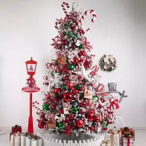 [텐바이텐]크리스마스 스노우 트리 장식 풀세트 아이볼캔디 300cm 양면