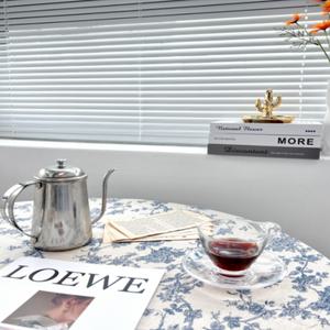 인테리어 블루밍 빈티지 플라워 린넨 식탁 테이블보 주방 감성 협탁보 촬영 소품 깔개 (4size)