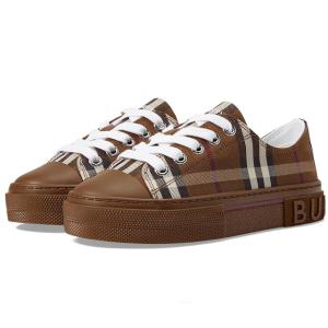 [국내발송] 버버리 체크 미니잭 스니커즈 버치 브라운 8066600 34 35