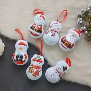 [텐바이텐]트리장식 산타 눈사람 틴박스 오너먼트 6개1세트