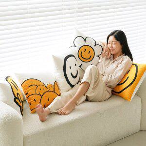 [샤이닝홈]러프 소파 쿠션커버 45x45 해피스마일