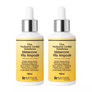 2개 시카 어성초 글루타치온 이데베논 비타 앰플 세럼 100ml /에센스/콜라겐/히알루론산/미백/주름/비타민/C/남성화장품/남성에센스