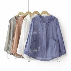 후드바람막이 빅사이즈 여름자켓 L 항공발송 집업 자외선차단 얇은 재킷