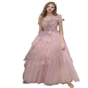 핑크쉬폰드레스 연주회 공연복 L 항공발송 들러리