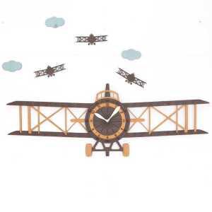 비행기 벽시계 아이들방 유니크 우드 거실 카페 장식