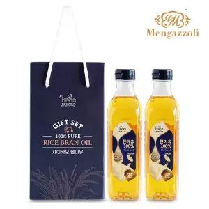 [보라티알] 자이카오 현미유 1호 선물세트 500ml 2병 오일