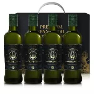 [선물포장] 포스티보나 엑스트라버진 올리브유 500ml 4병 오일선물세트