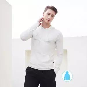 [하프클럽/베이직 엘르]베이직엘르 남성인 로고 후드 래쉬가드 상의 BEM-V925H