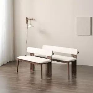 라클라우드 고무나무 원목 부클레 벤치2인 (1EA)