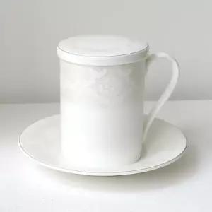 [대구백화점] [한국도자기]본차이나 레이스 1인 뚜껑받침머그 (3P)