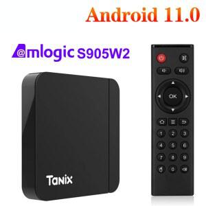 셋톱 박스 Tanix W2 스마트 TV 안드로이드 11 Amlogic S905W2 2GB 16GB 지지대 H 265 AV1 듀얼 와이파이 HDR 10 미디어 플레이어 포함