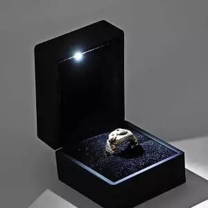 [하프클럽/알티피아]블랙 led 반지 케이스 반지보관함 웨딩반지케이스