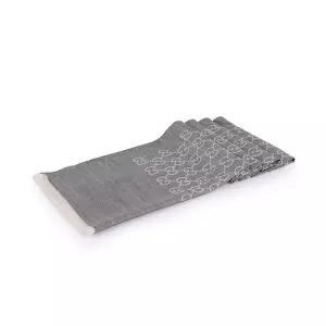 [구찌][명품] 구찌 GG 자카드 울 실크 투톤 스카프 그레이 실버 165904 3G646