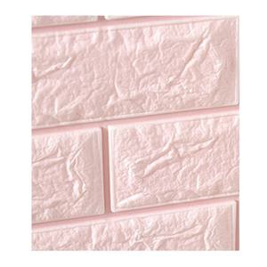 고급 디자인 단열벽지 벽돌 폼블럭 스티커 벽지 100X20m 분홍색