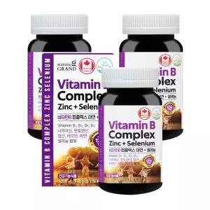 네이처그랜드 비타민B 컴플렉스 아연+셀레늄 90정 X 3개 활력 영양 보충 비타민비군