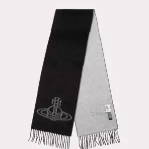 [비비안웨스트우드]orb  ORB 로고 자카드 울 프린지 머플러 / 블랙 1121875 123807957