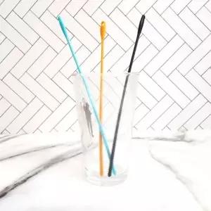 고품질 실리콘 빨대솔 긴빨대 부드러운 브러쉬 오렌지 빨대 (WFGT9JH)