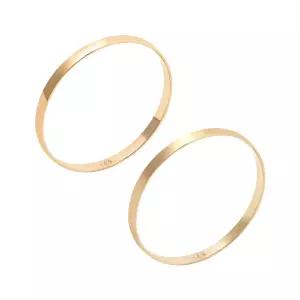 18K 평반지 유광 무광 옐로우골드 A타입