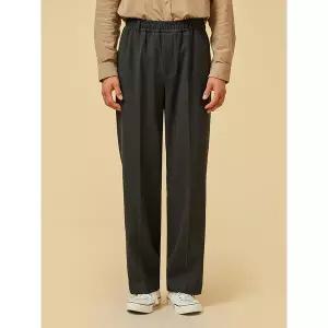 [하프클럽/자주]챠콜 남 밴딩 와이드 팬츠 J322402002
