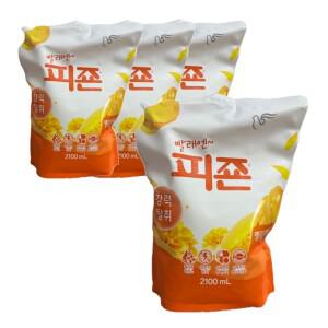 피죤 섬유유연제 옐로우미모사향 리필 2.1L x 4개