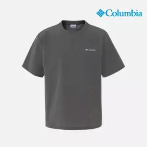 [컬럼비아] 유니 빅로고 우븐 반팔 티셔츠_그레이 (C62-YUD604)