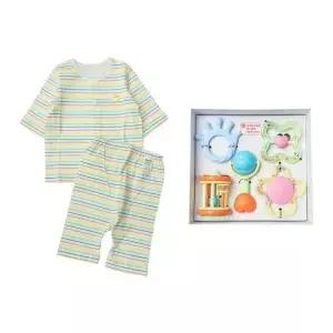 [NS홈쇼핑](압소바출산,백일,돌선물세트)톨티7부내의+5종딸랑이세트(A2B-10384SET)..[34985066]