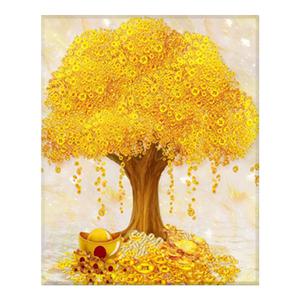 DIY 보석십자수 황금돈나무 40x50cm 캔버스형