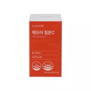 닥터루템 고함량 헤모어 철분 비타민C 3개월분 90정 철분제 비헴철 식물성