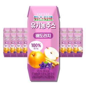 파스퇴르 유기농주스 배도라지125ml 24개