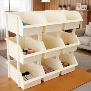 [보노하우스]이유 적층형 다용도 정리함 9P 미니 수납 바스켓 데스크 정리