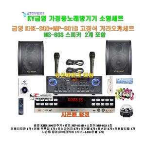 [금영가정용노래방기기 KHK-300+MP-801B세트9]앰프 MP-801B+고급형 MS-603스피커+유선마이크/캠핑카-가정용