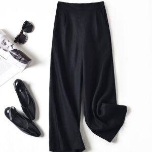 시원한바지 여름 린넨팬츠 밴딩 와이드