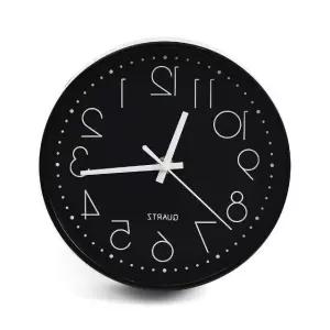 원형 벽시계 20cm 블랙 화이트 베이직 장식 예쁜 모던 (WFHS1QW)