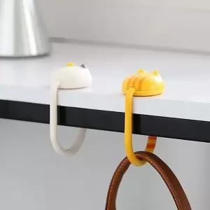 고품질 책상 테이블 백팩 가방걸이 고양이 캐릭터 행거 2개 (WFHXJOC)