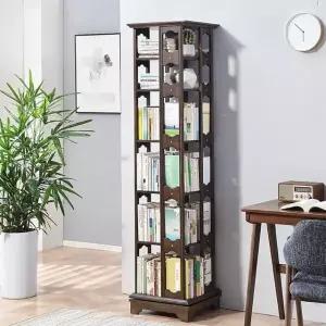 폭44.3cm 책장 원목 6단 회전 월넛 360도 (WFHJKOW)