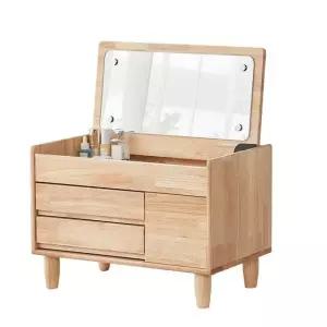 서랍 좌식 유럽풍 네츄럴 화장대 원목 (WFHJM1D)