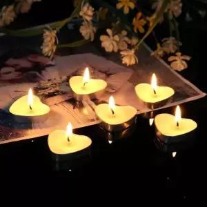 티라이트 50p 이벤트양초 하트 캔들조이 미니 무향초 (WFHJD58)