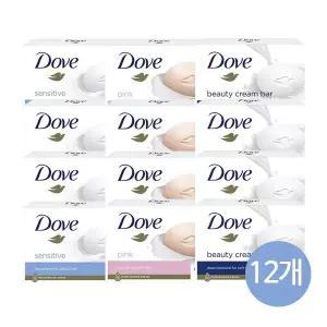 도브 비누 뷰티바 크림 90g 4개 + 핑크 90g 4개 + 센스티브 90g 4개
