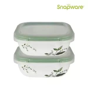 스냅웨어 에메랄드리브 정사각 825ml 2p세트