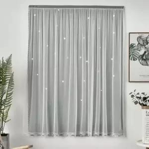 그레이 스타펀칭 붙이는 붙이는커튼 암막커튼 (WFGTEN9)