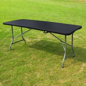 칼루스 접이식 브로몰딩 테이블 1800 블랙 캠핑테이블 테라스 매대 행사용 야외 폴딩