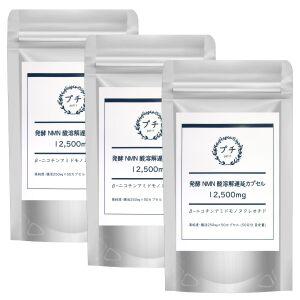 발효 NMN 산 용해 지연 캡슐 12,500mg β-니코틴아미드 모노뉴클레오티드 150일 분 (보충제 3점)